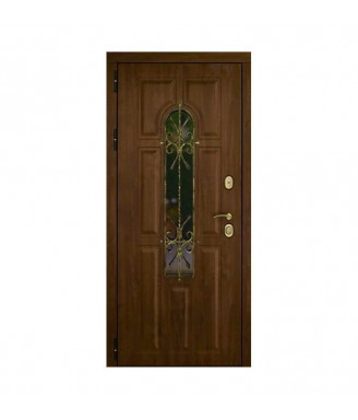 Входная дверь Дверной Континент Лион Грецкий орех/Альберо браш
