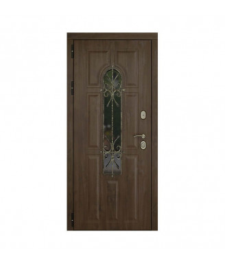 Входная дверь Дверной Континент Лион Альберо браш серебро