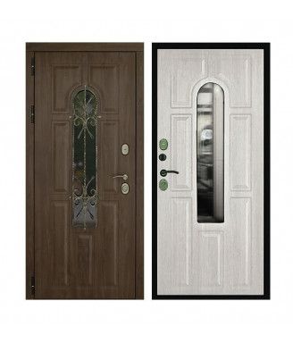 Входная дверь Дверной Континент Лион Альберо браш серебро